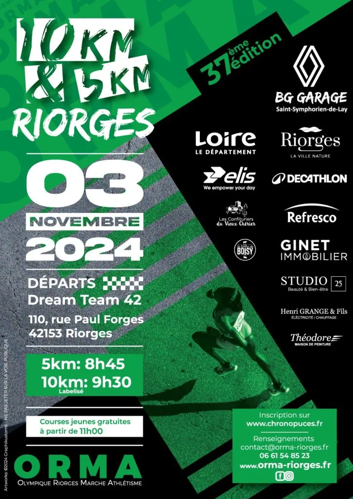 10 km de Riorges 2024 Inscription Résultats