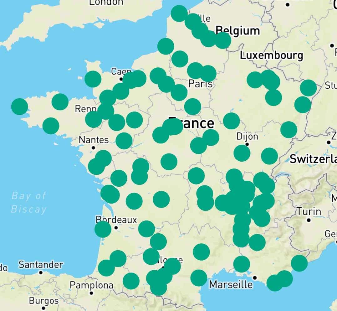 carte des courses à pied, trails, marche