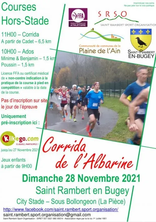 Corrida de l’Albarine 2025 Inscription Résultats