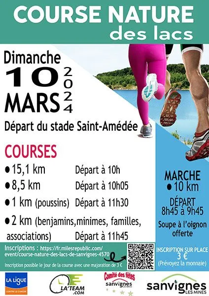 Course nature des lacs de Sanvignes 2025 Inscription Résultats