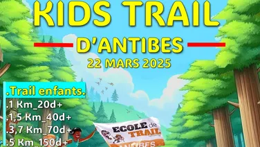 Kids trail Antibes 2025 Inscription Résultats