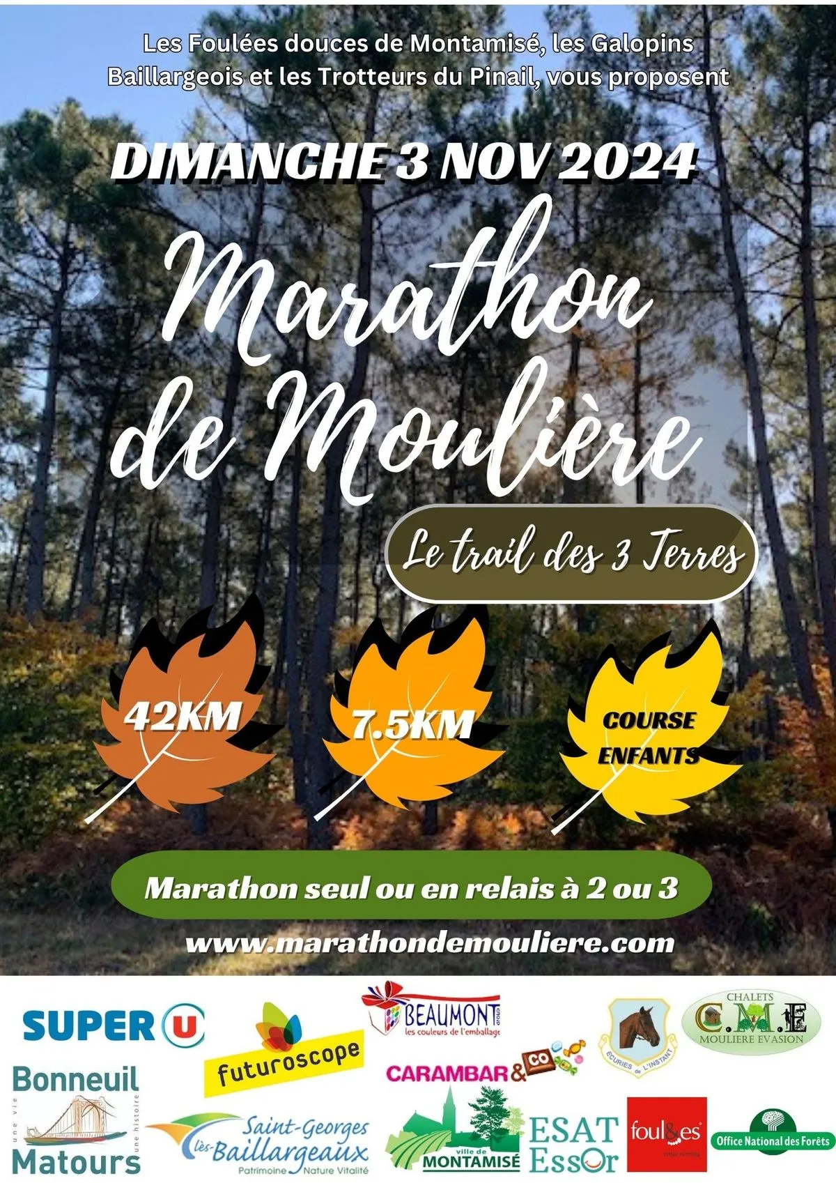 Marathon de Moulière – Trail des 3 Terres 2025 Inscription Résultats