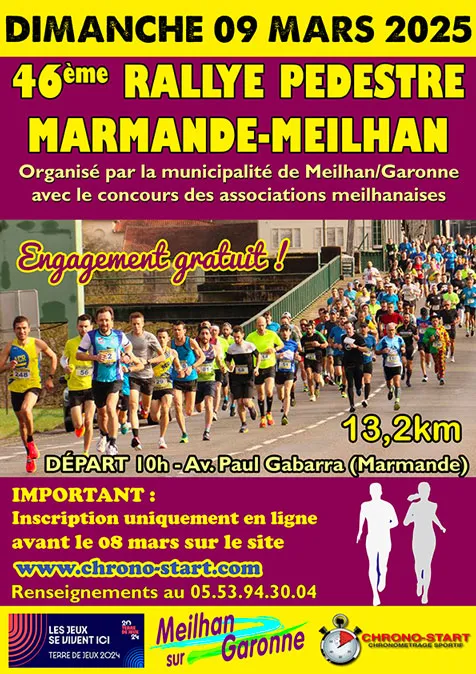 Rallye pédestre Marmande Meilhan 2025 Inscription Résultats