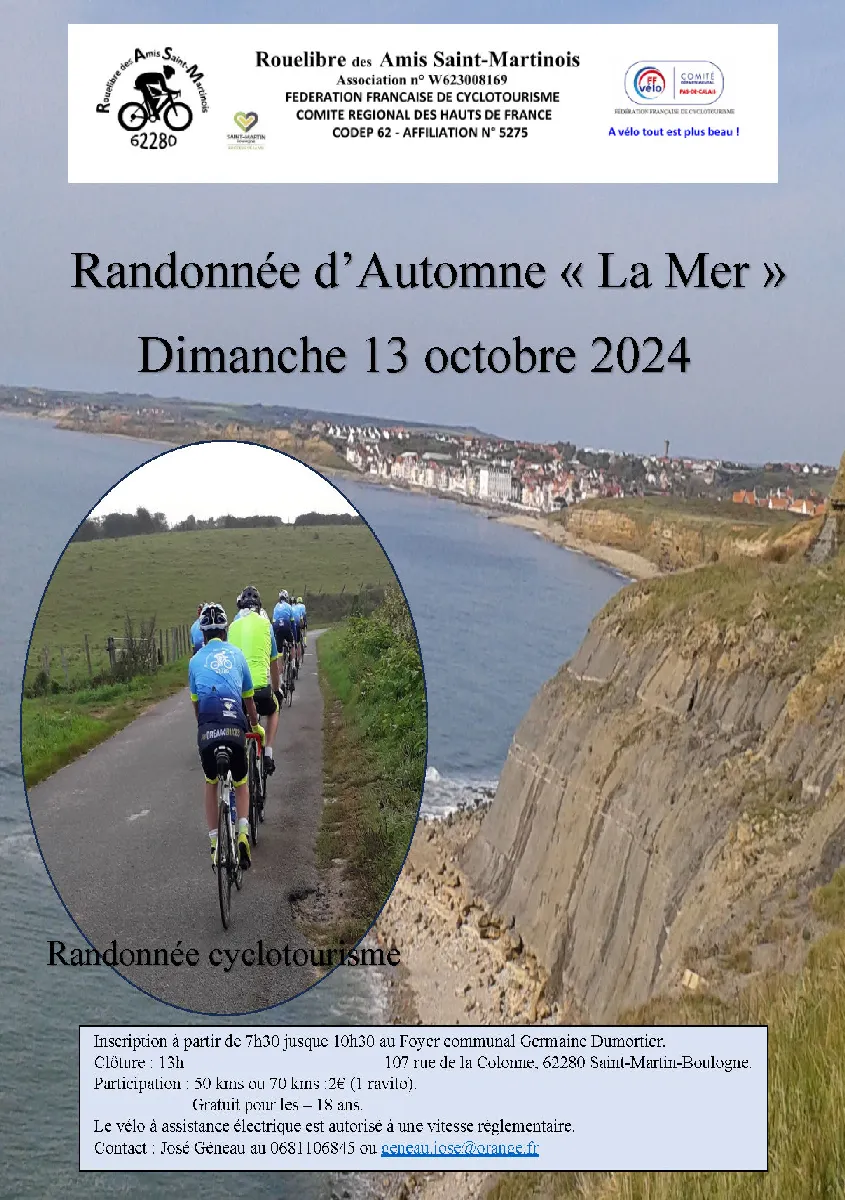 Randonnée d’Automne La Mer 2024 Inscription Résultats