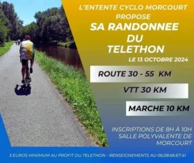 Randonnée Téléthon Vélo Morcourt 2024 Inscription Résultats