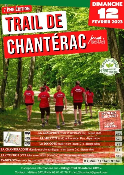 Trail de Chantérac 2025 Inscription Résultats