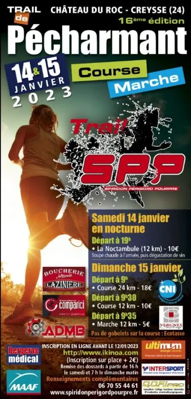 Trail de Pécharmant 2025 Inscription Résultats