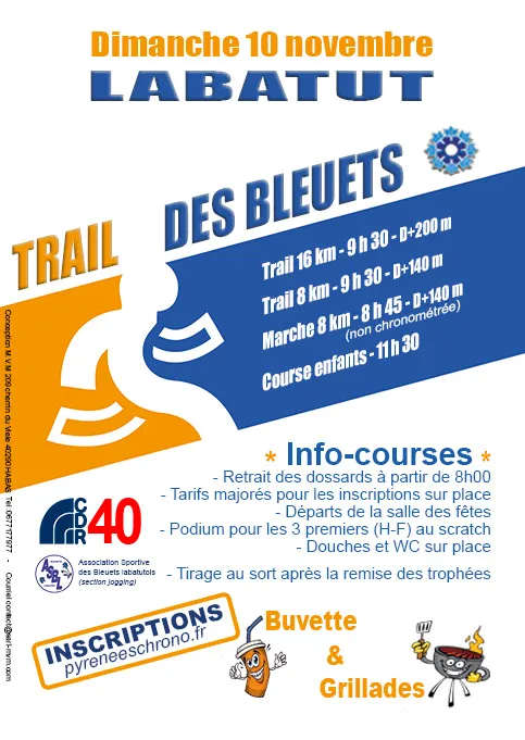 Trail des Bleuets 2025 Inscription Résultats