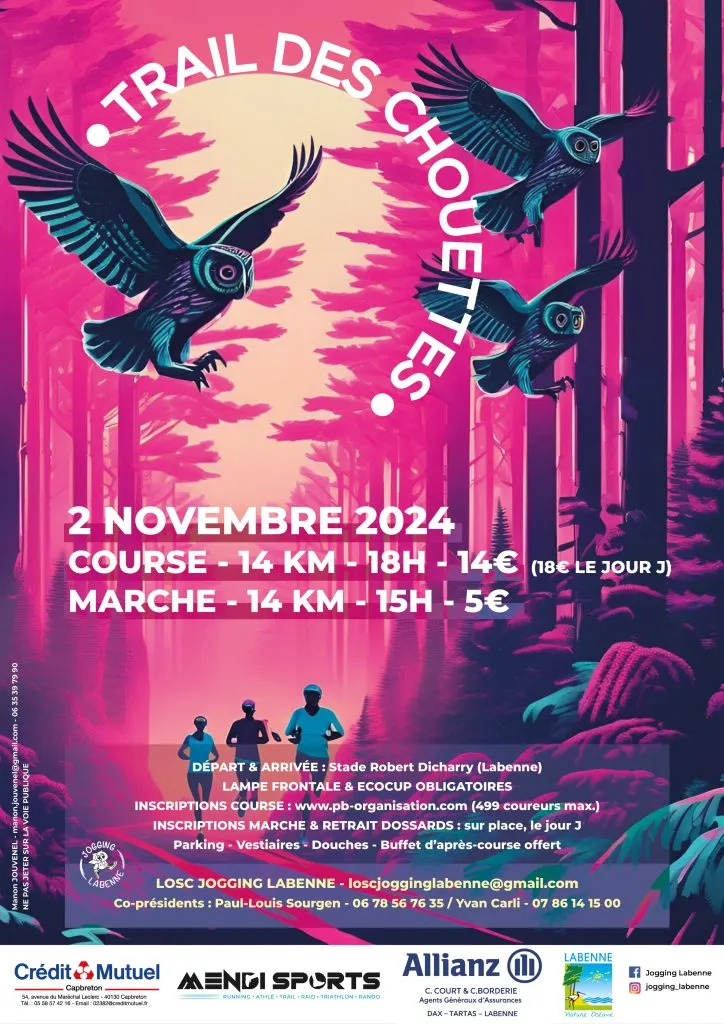 Trail des Chouettes 2024 Inscription Résultats