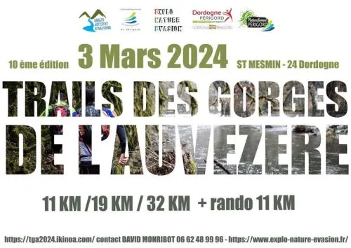 Trail des Gorges de l’Auvézère 2025 Inscription Résultats