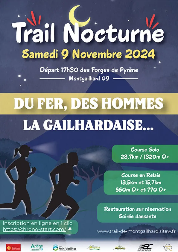 Trail nocturne la Gailhardaise 2024 Inscription Résultats