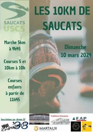 10 km de Saucats 2025 Inscription Résultats