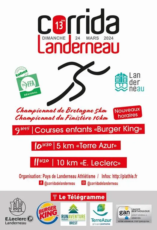 Corrida de Landerneau 2025 Inscription Résultats