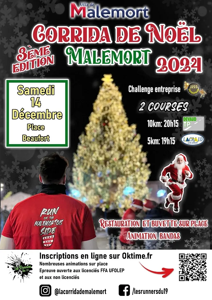 Corrida du Noël de Malemort 2025 Inscription Résultats