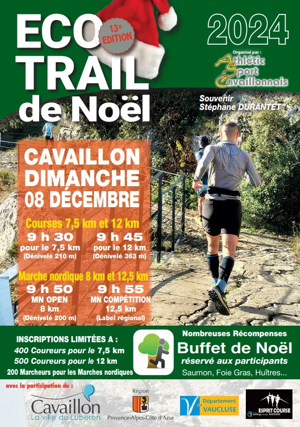 Eco Trail de Noël – Cavaillon 2024 Inscription Résultats