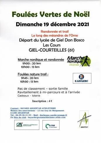 Foulées vertes de Noël Giel Courteilles 2024 Inscription Résultats