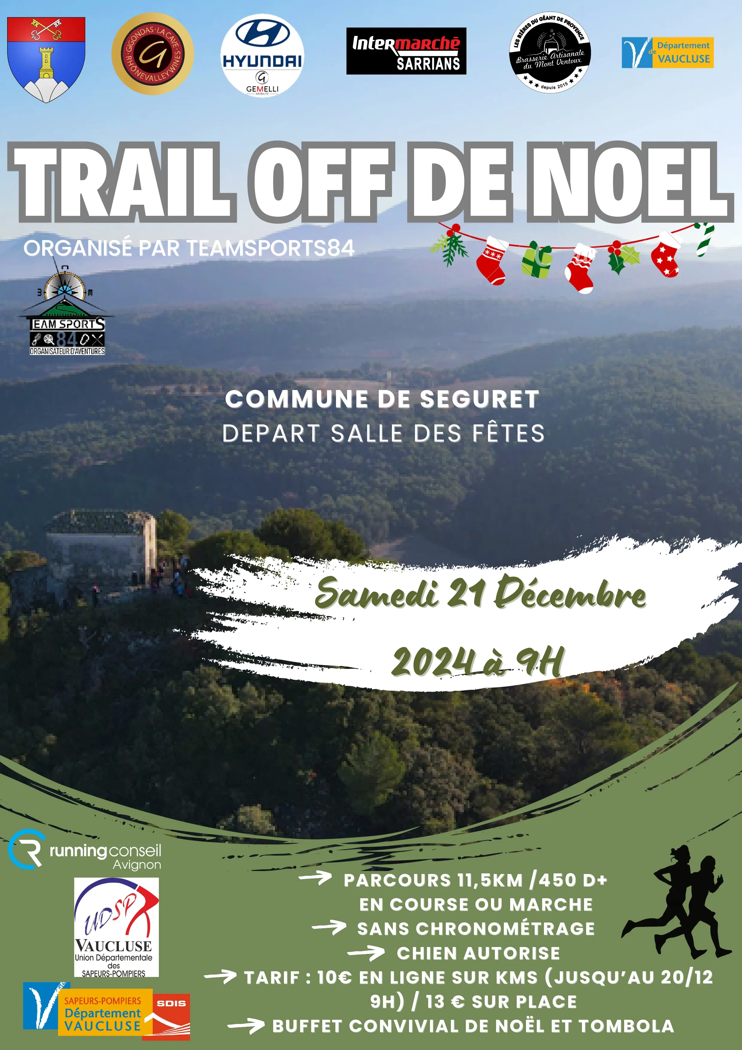 Grand Raid Ventoux – trail off de noël 2025 Inscription Résultats