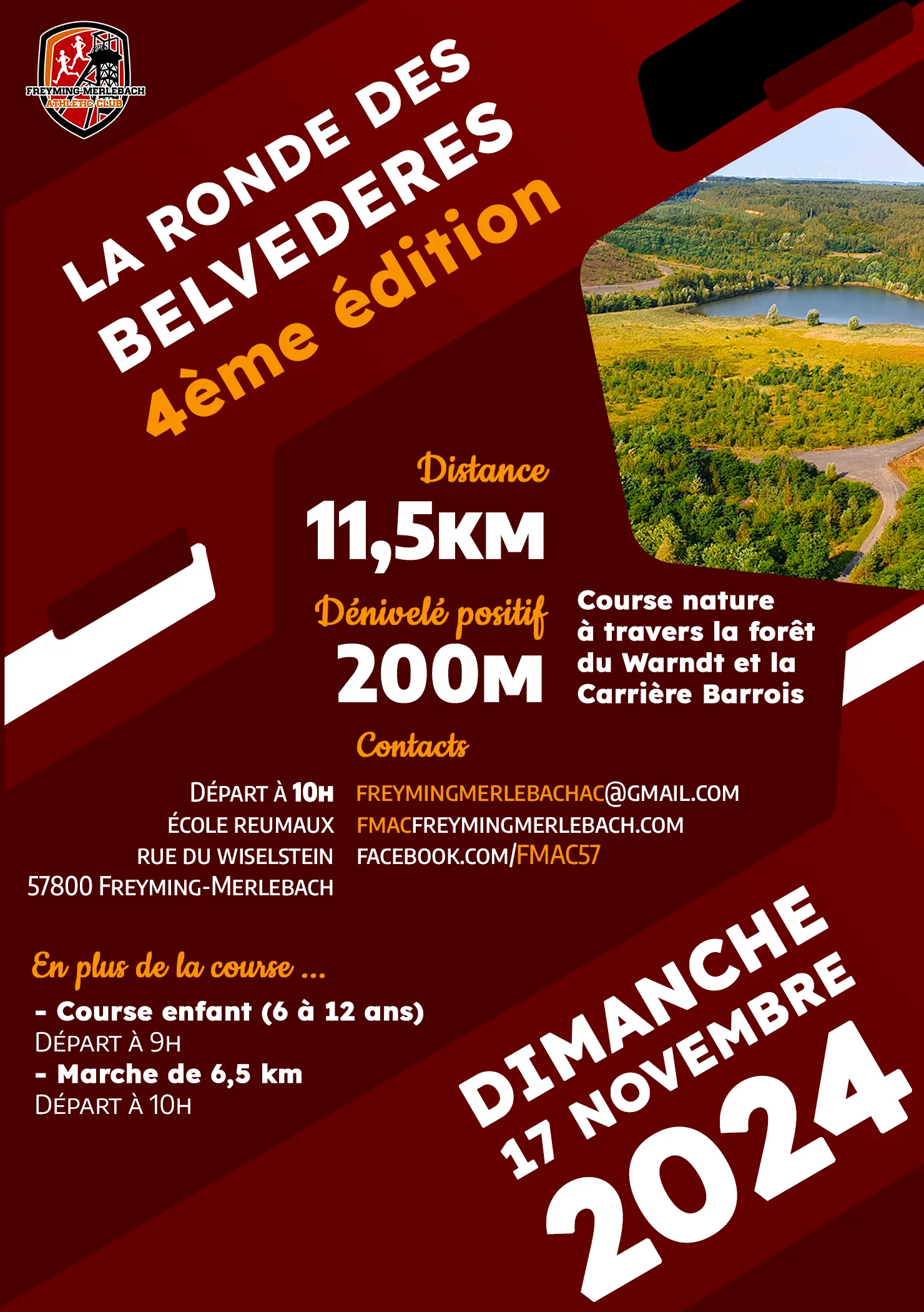 La Ronde des Belvédères – Freyming 2024 Inscription Résultats