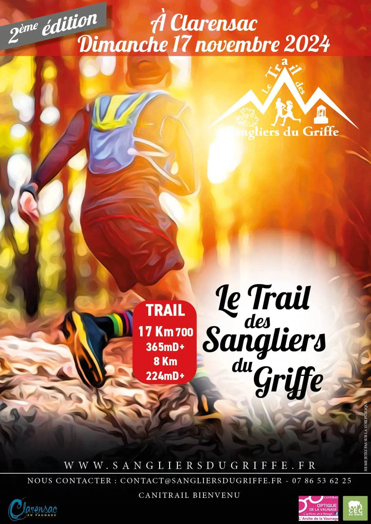 Le Trail des Sangliers du Griffe 2024 Inscription Résultats