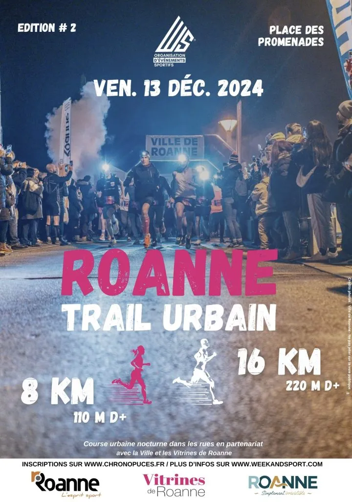 Roanne trail urbain 2024 Inscription Résultats