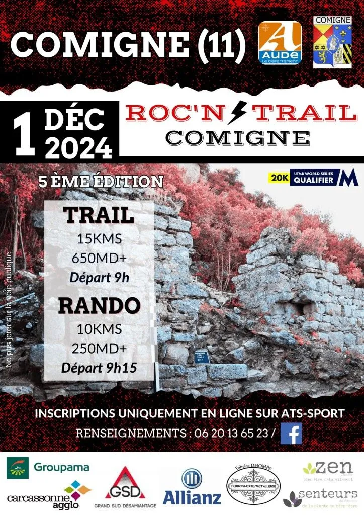 Roc’n trail Comigne 2024 Inscription Résultats