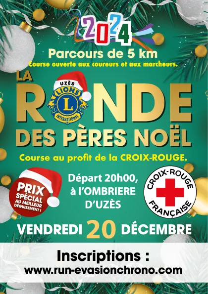 Ronde des Pères Noël – Uzes 2024 Inscription Résultats