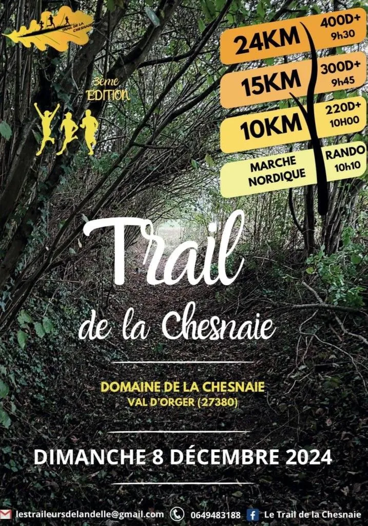 Trail de la Chesnaie 2024 Inscription Résultats