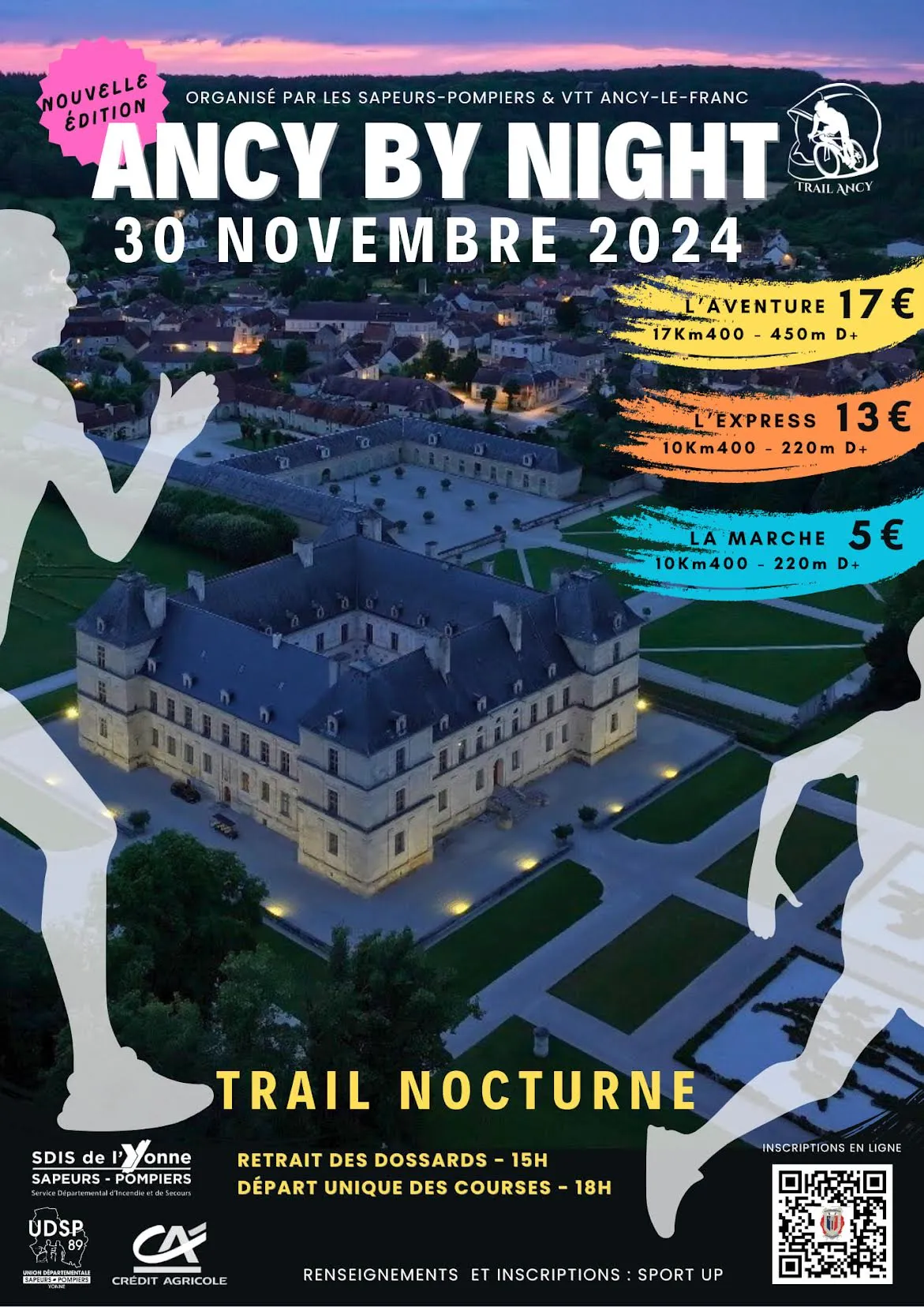 Trail nocturne d’Ancy le Franc 2024 Inscription Résultats