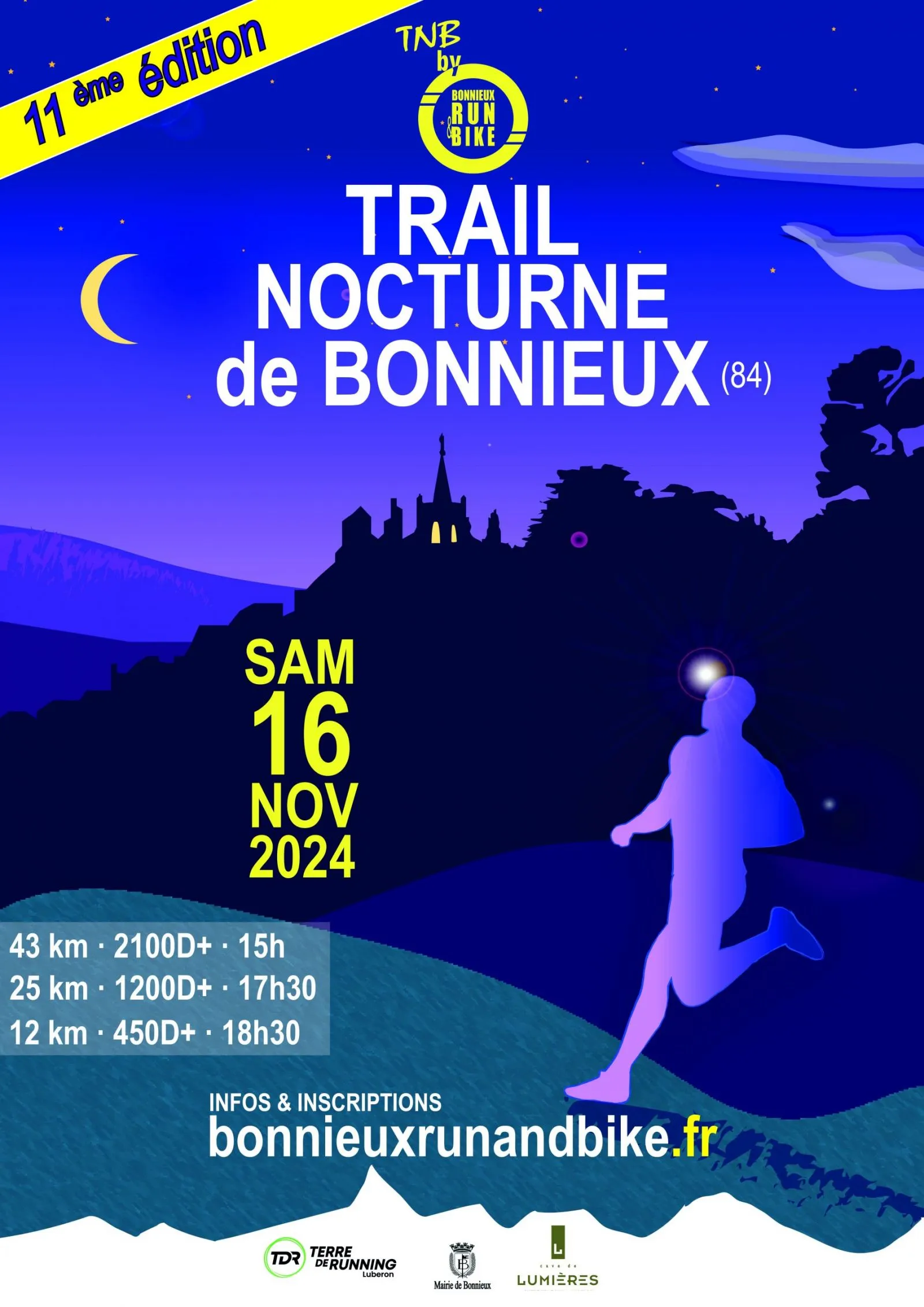 Trail nocturne de Bonnieux 2024 Inscription Résultats