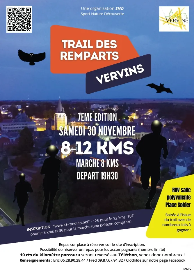 Trail nocturne des Remparts de Vervins 2024 Inscription Résultats