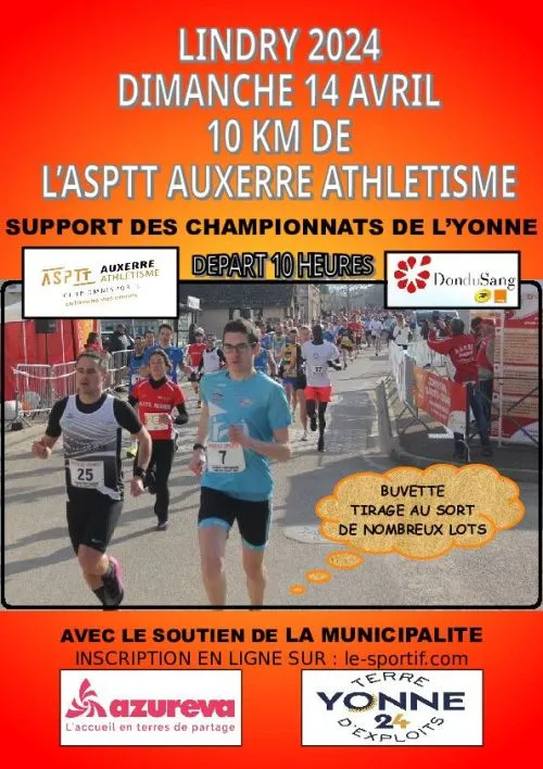 10 km de Lindry 2025 Inscription Résultats