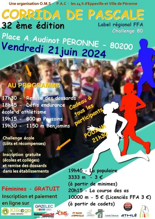 Corrida de Pascale 2025 Inscription Résultats