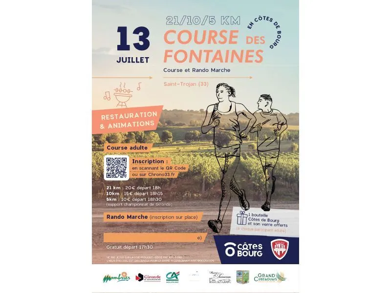 Course des Fontaines en côtes de bourg 2025 Inscription Résultats