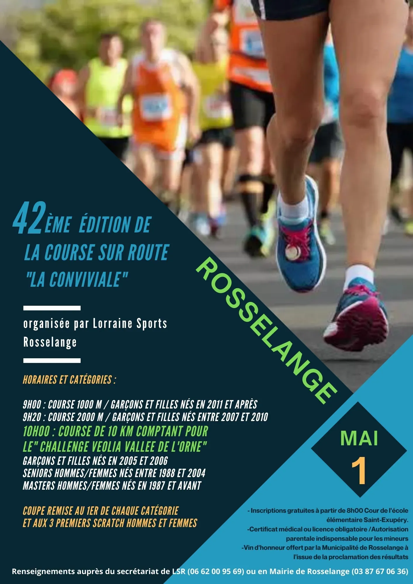 Course du 1er mai la Conviviale 2025 Inscription Résultats