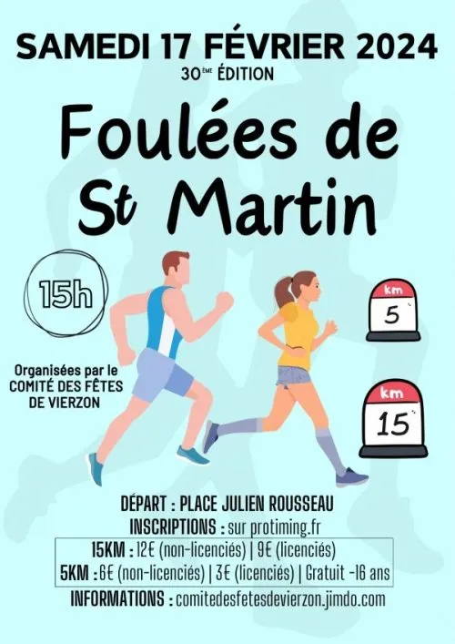 Foulées de Saint Martin – Vierzon 2025 Inscription Résultats