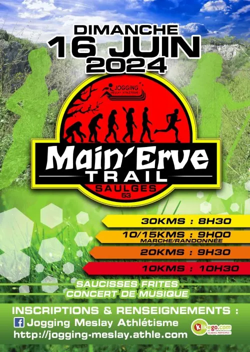 Main’Erve Trail 2025 Inscription Résultats