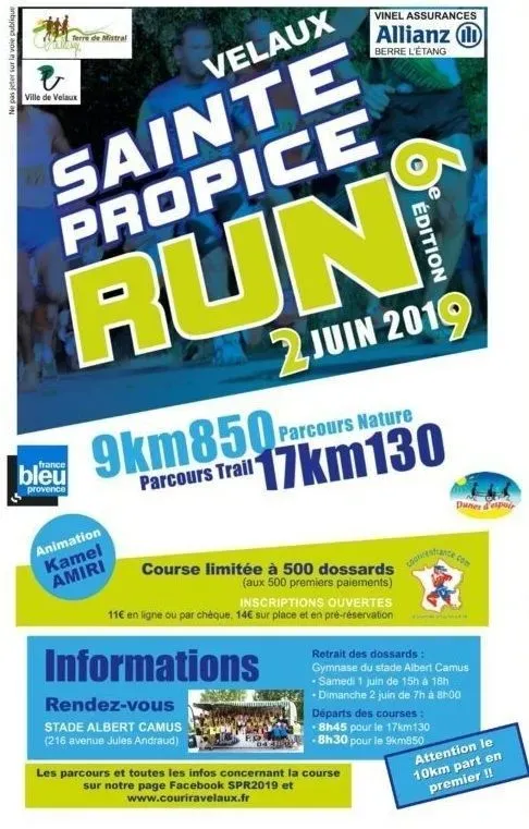 Sainte Propice run 2025 Inscription Résultats