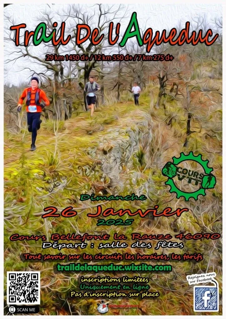 Trail de l’Aqueduc – Cours 2025 Inscription Résultats