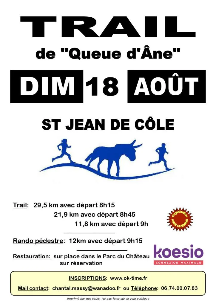 Trail de Queue d’Ane 2025 Inscription Résultats