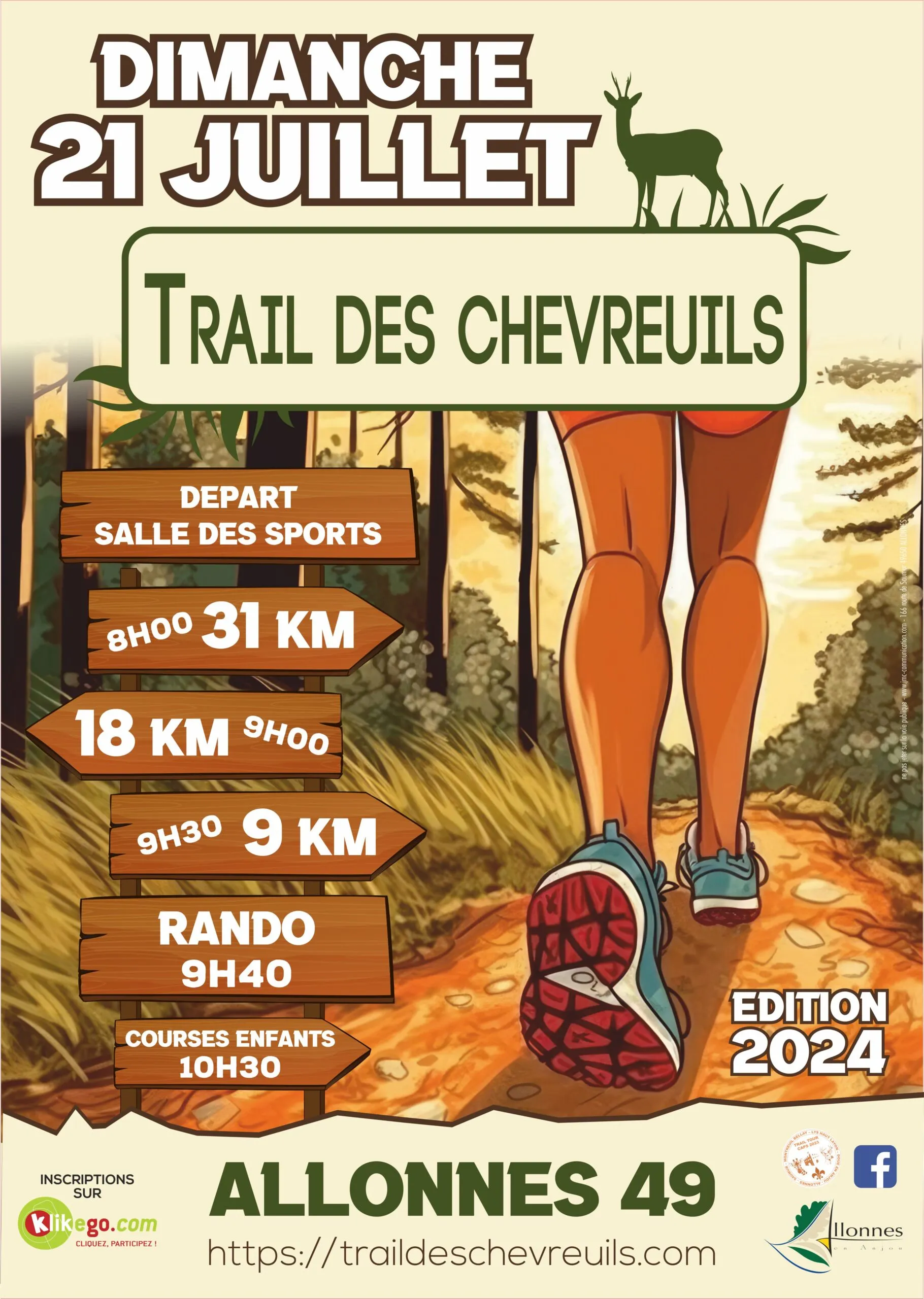 Trail des Chevreuils – Allonnes 2025 Inscription Résultats