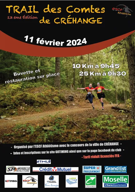 Trail des Comtes de Crehange 2025 Inscription Résultats