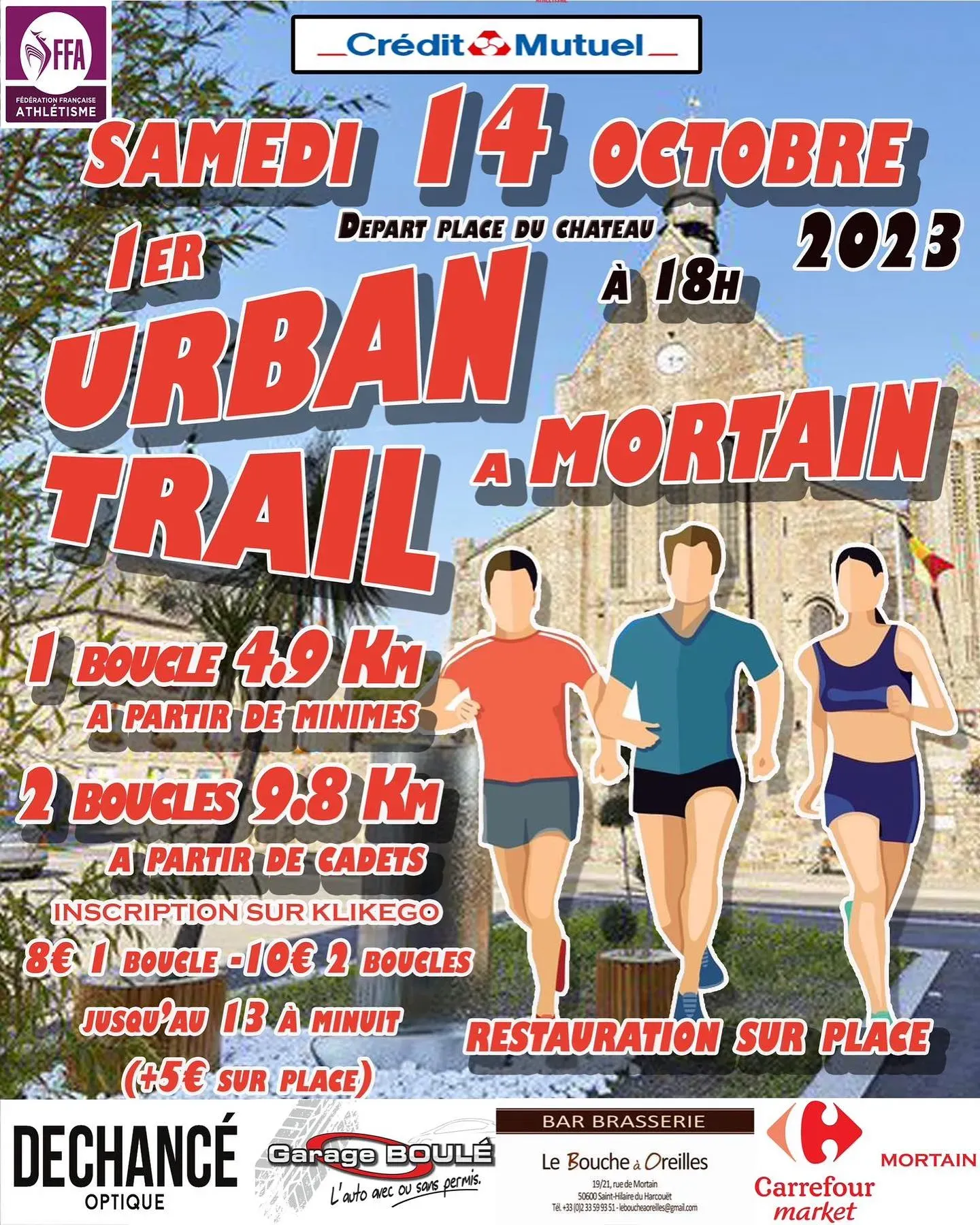 Urban trail Mortain bocage 2025 Inscription Résultats