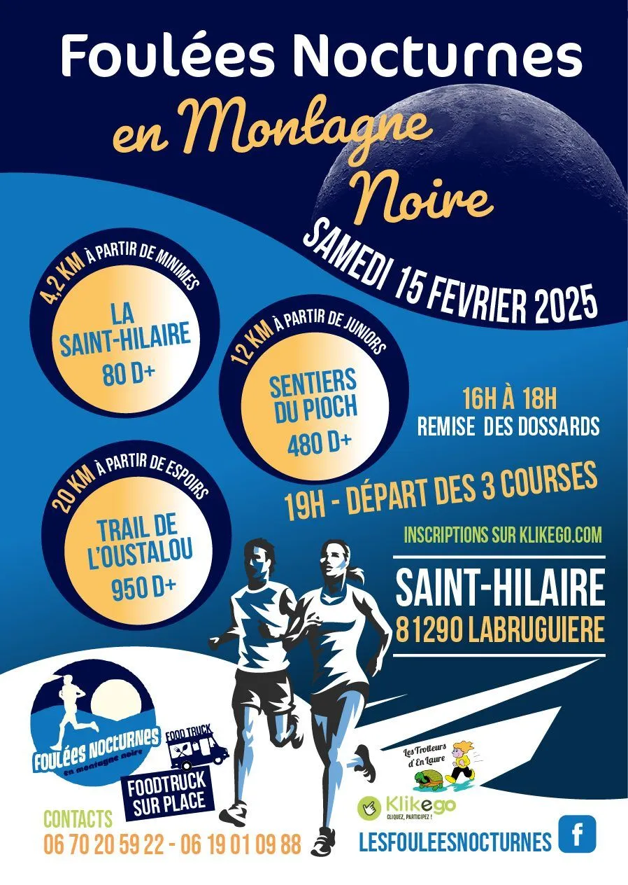 Foulées nocturnes en Montagne Noire 2026 Inscription Résultats