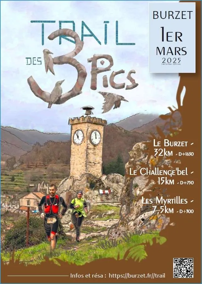 Trail des 3 pics – Burzet 2026 Inscription Résultats