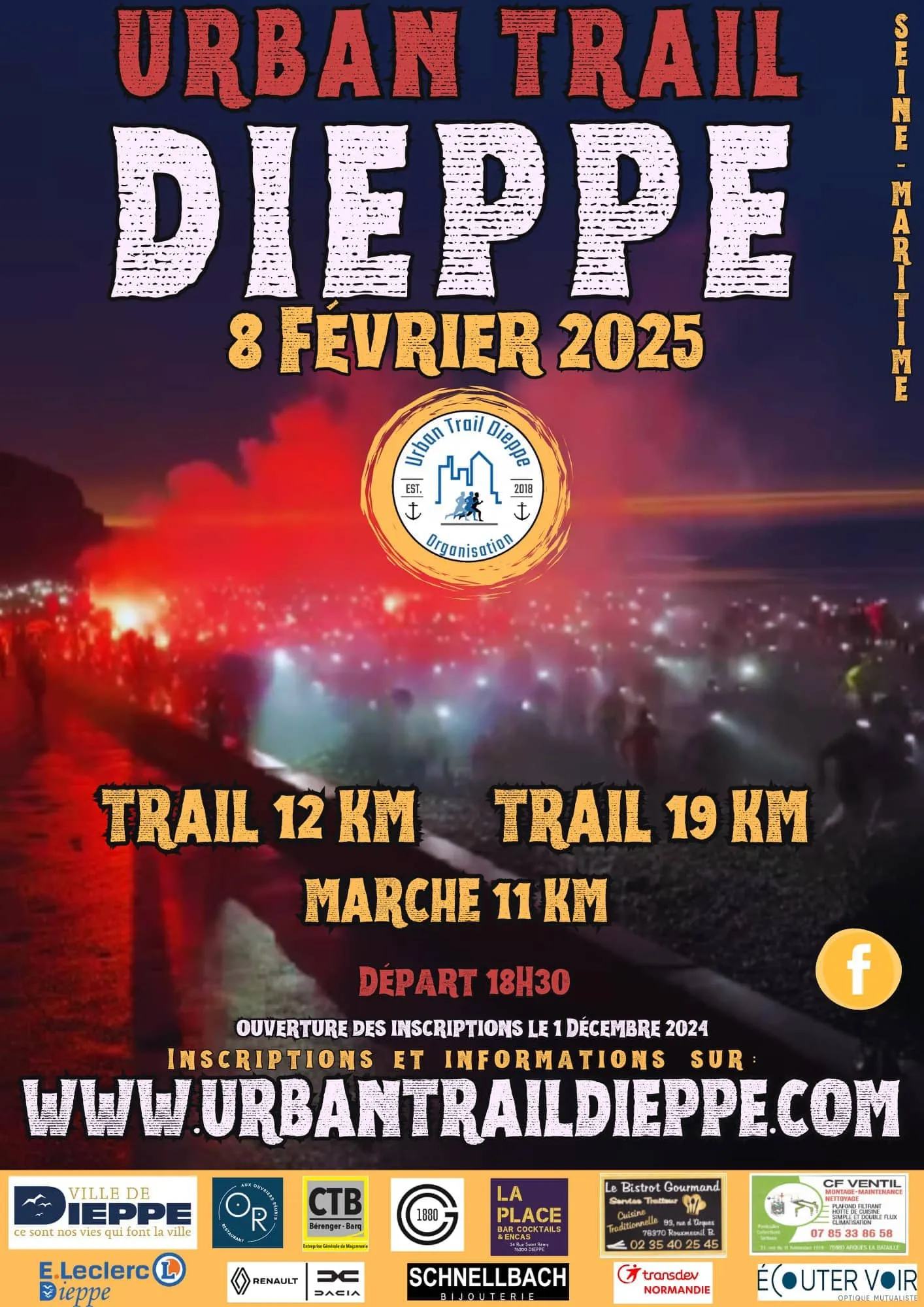 Urban Trail de Dieppe 2025 Inscription Résultats