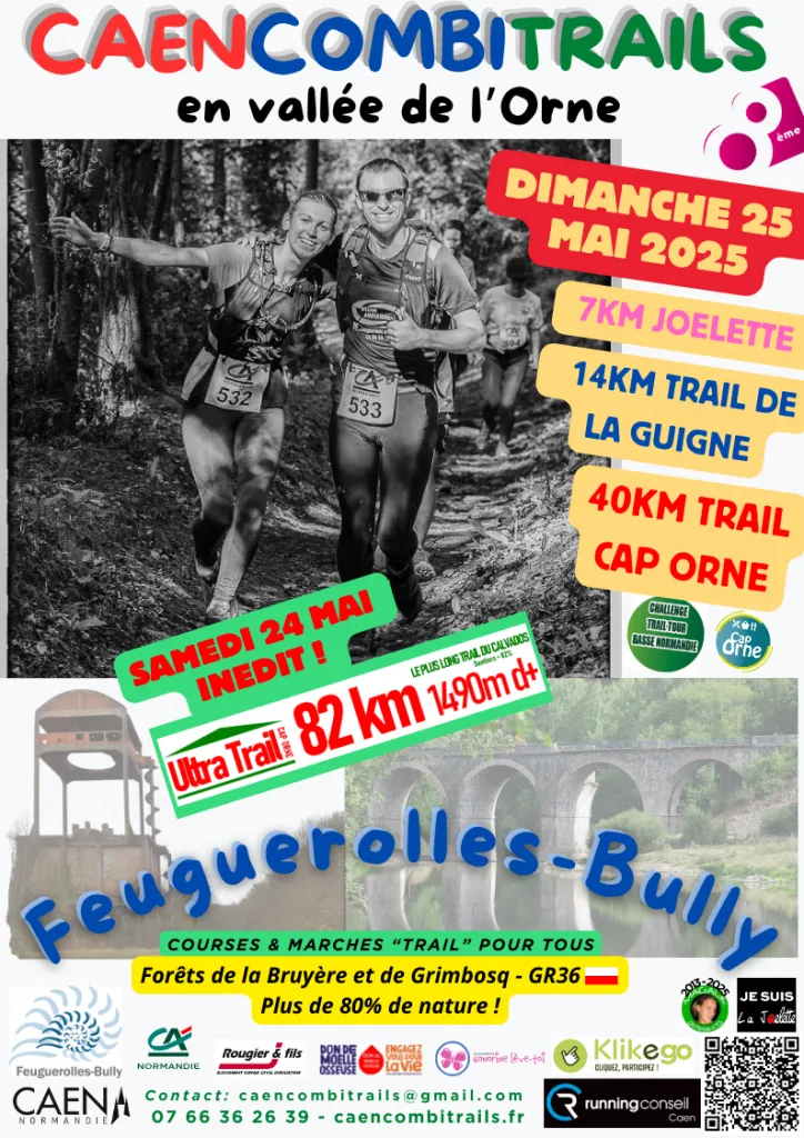 Caen combi trails 2026 Inscription Résultats