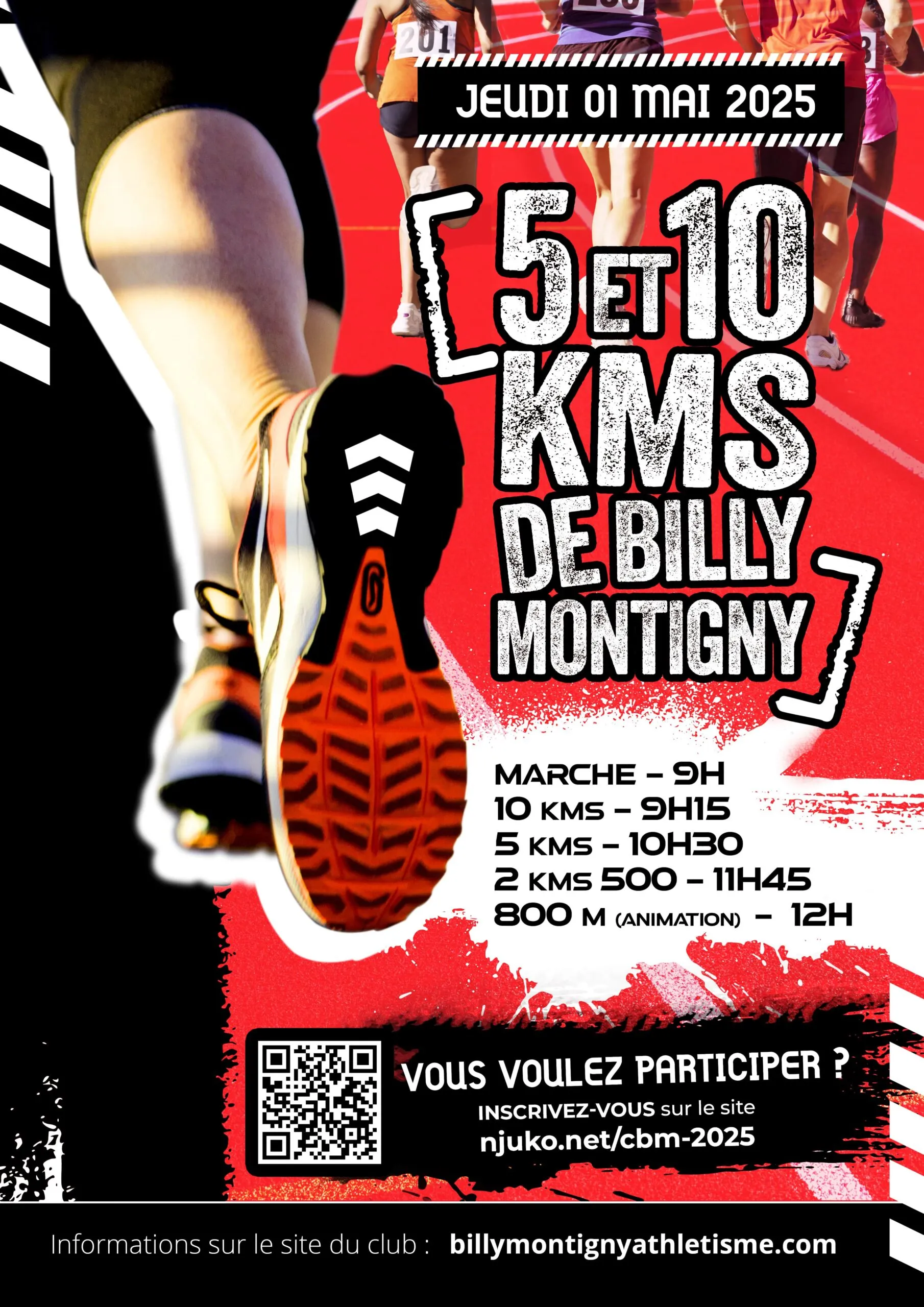 10 km de Billy Montigny 2025 Inscription Résultats