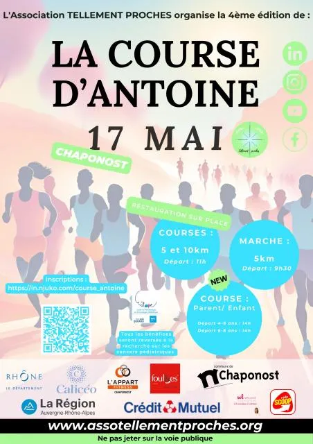 La Course d’Antoine – Chaponost 2025 Inscription Résultats