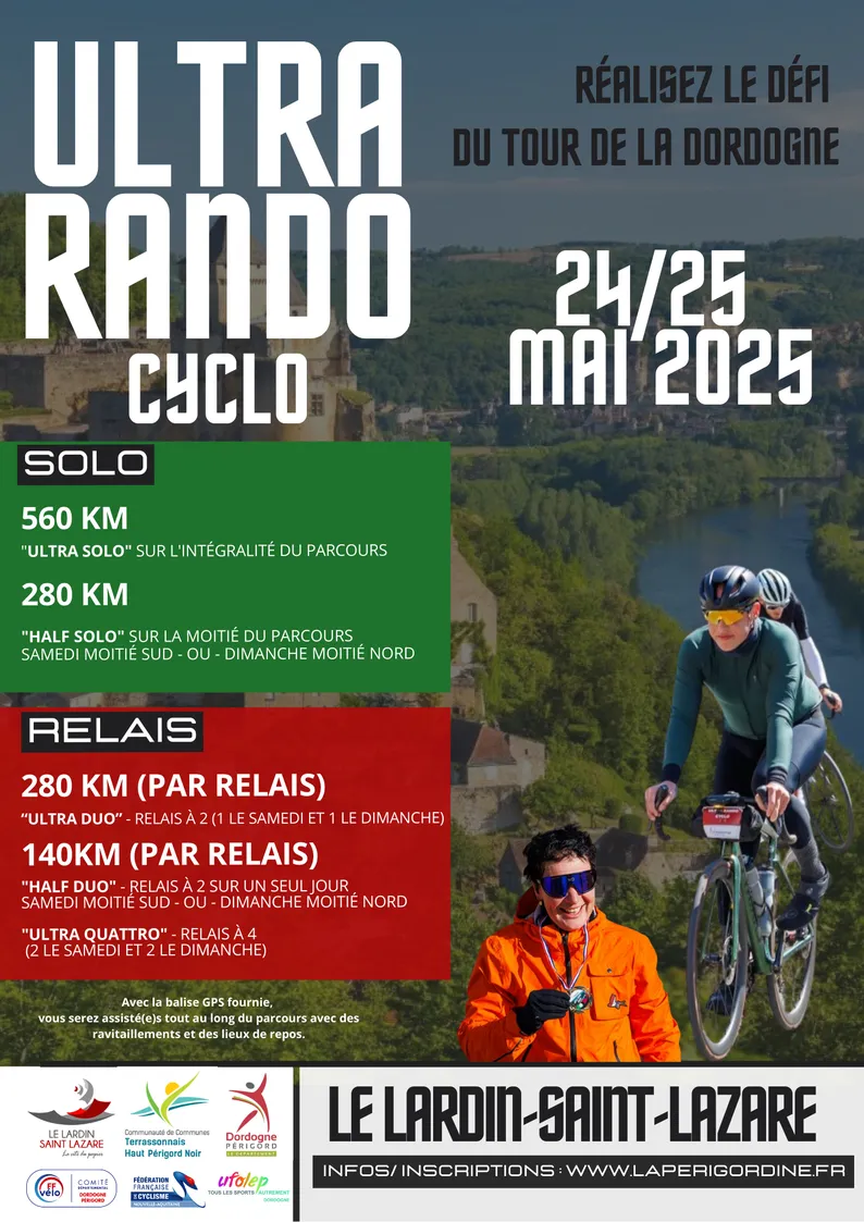 La Périgordine Ultra Rando Cyclo – Tour de la Dordogne 2025 Inscription Résultats