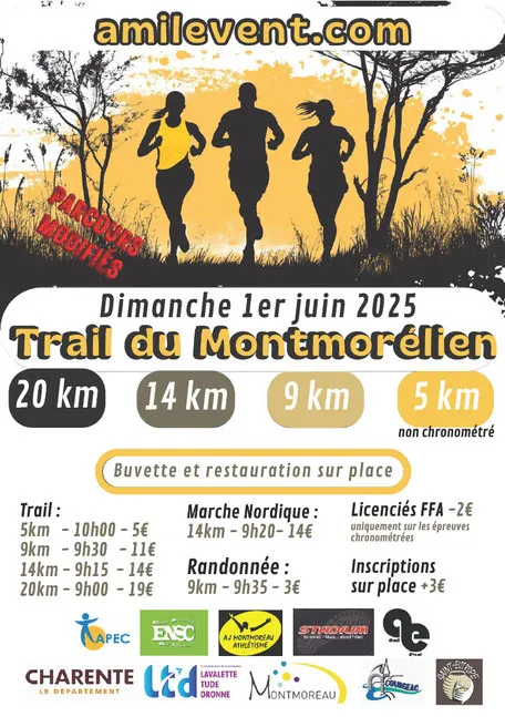 Trail du Montmorélien 2025 Inscription Résultats